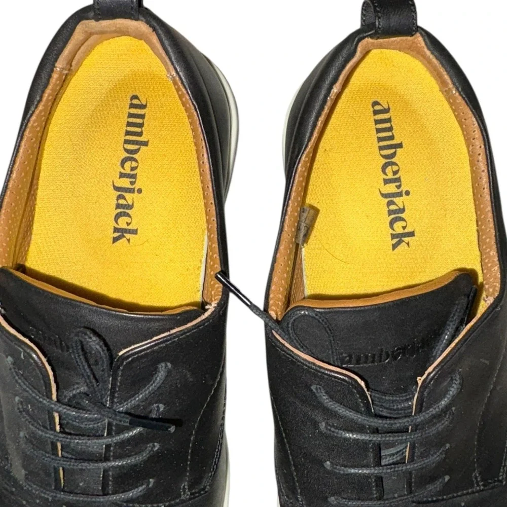Amberjack‎ Original classic black leather lace up shoes Men's 12